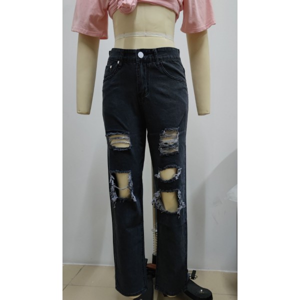 Women Fashion Slim-Fit Ripped 2